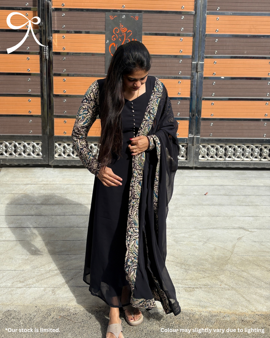Georgette Kalamkari A-line Top with Dupatta – Nila