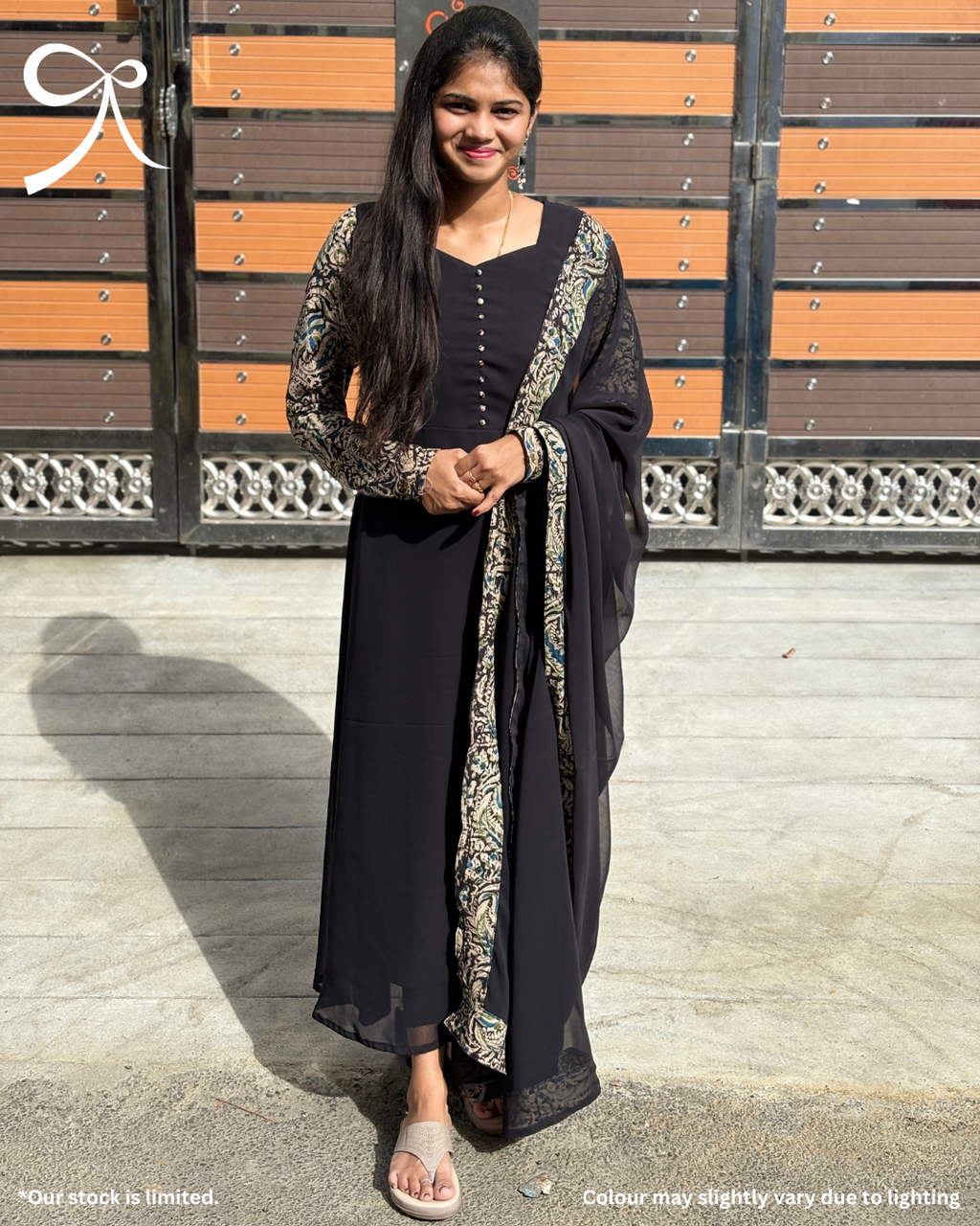 Georgette Kalamkari A-line Top with Dupatta – Nila