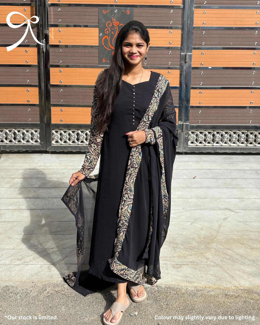 Georgette Kalamkari A-line Top with Dupatta – Nila